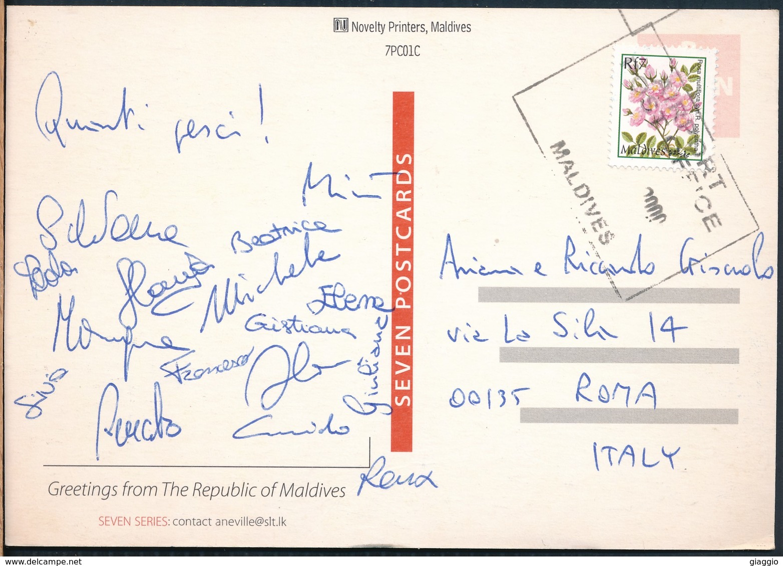 °°° 19470 - MALDIVES - ATOLL - 2000 With Stamps °°° - Maldives