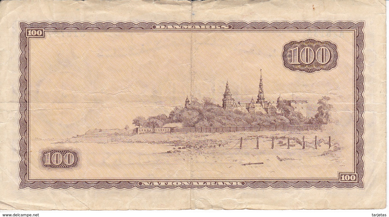 BILLETE DE DINAMARCA DE 100 KRONER DEL AÑO 1961  (BANK NOTE) RARO - Dänemark