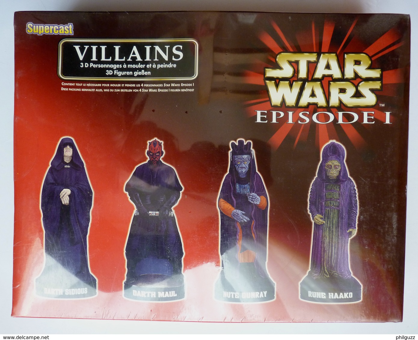 BOITE FIGURINE STAR WARS LA GUERRE DES ETOILES BOITE MOULLAGES SUPERCAST EPISODE 1 VILLAINS - Episode I