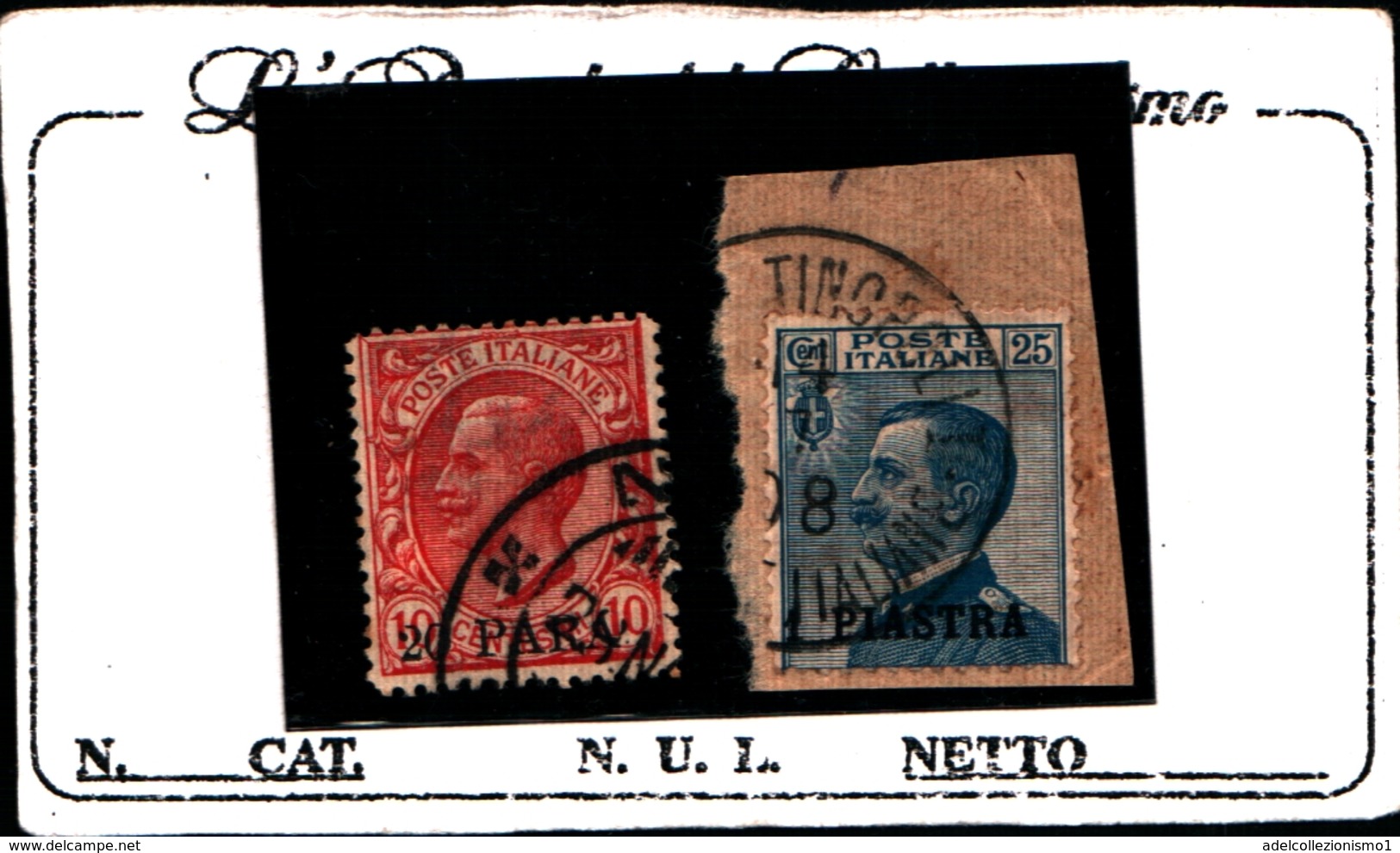 93659) ITALIA-Costantinopoli - Emissioni Ordinarie Sopr. In Moneta Turca, Sopr. Piccola - 1 Giugno 1908-2  VALORI-USATI - Non Classés