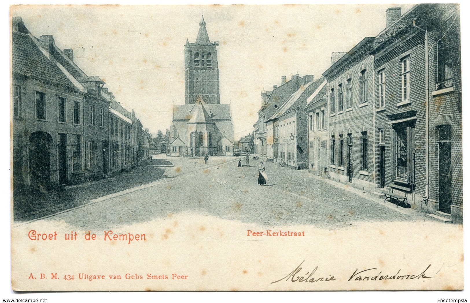 CPA - Carte Postale - Belgique - Peer - Groet Uit De Kempen - Kerkstraat - 1901 ( SVM11875 ) - Peer