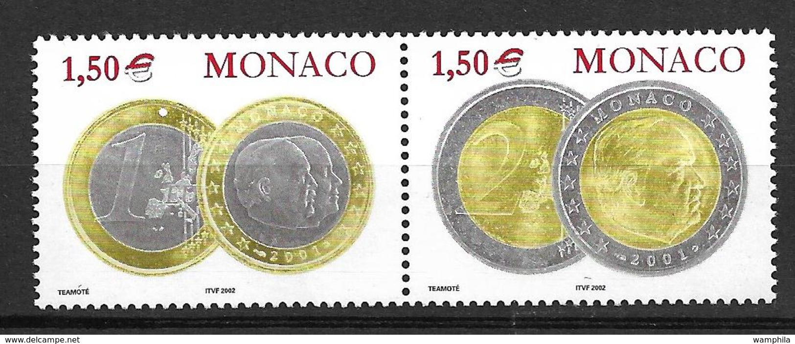 Monaco 2358/2359** Variété Point Blanc. - Varietà