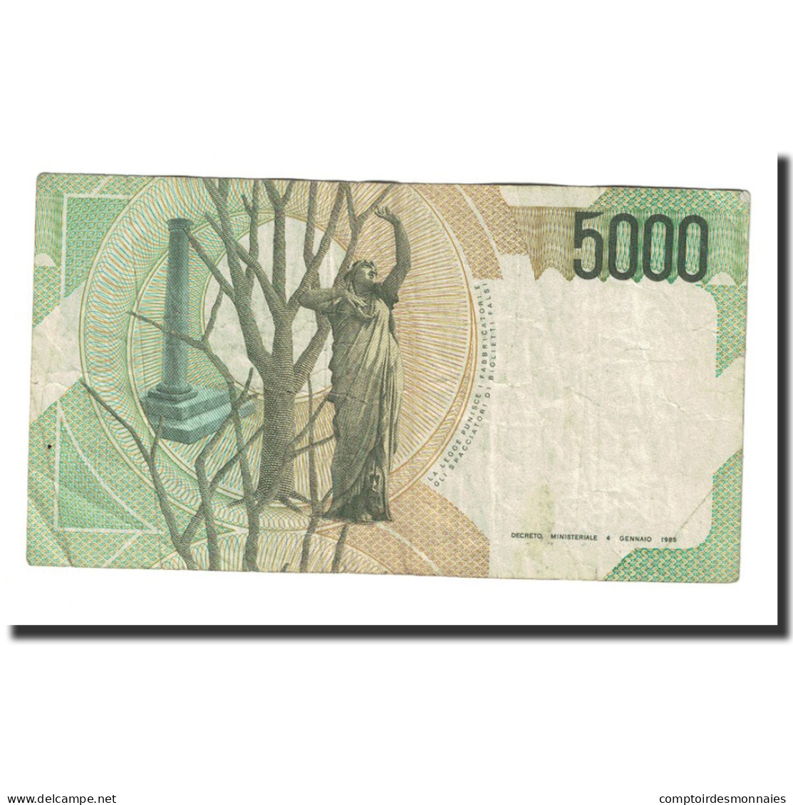 Billet, Italie, 5000 Lire, 1985, 1985-01-04, KM:111b, TTB - 5.000 Lire