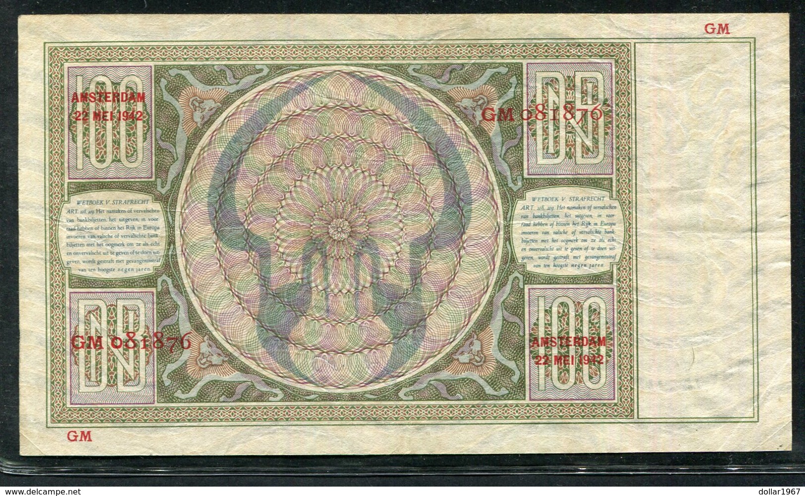 Netherlands  - 100 Gulden 1930 I 'Luitspelende Vrouw' / GM - See The 2 Scans For Condition.(Originalscan ) - [1] …-1815 : Pre-Koninkrijk