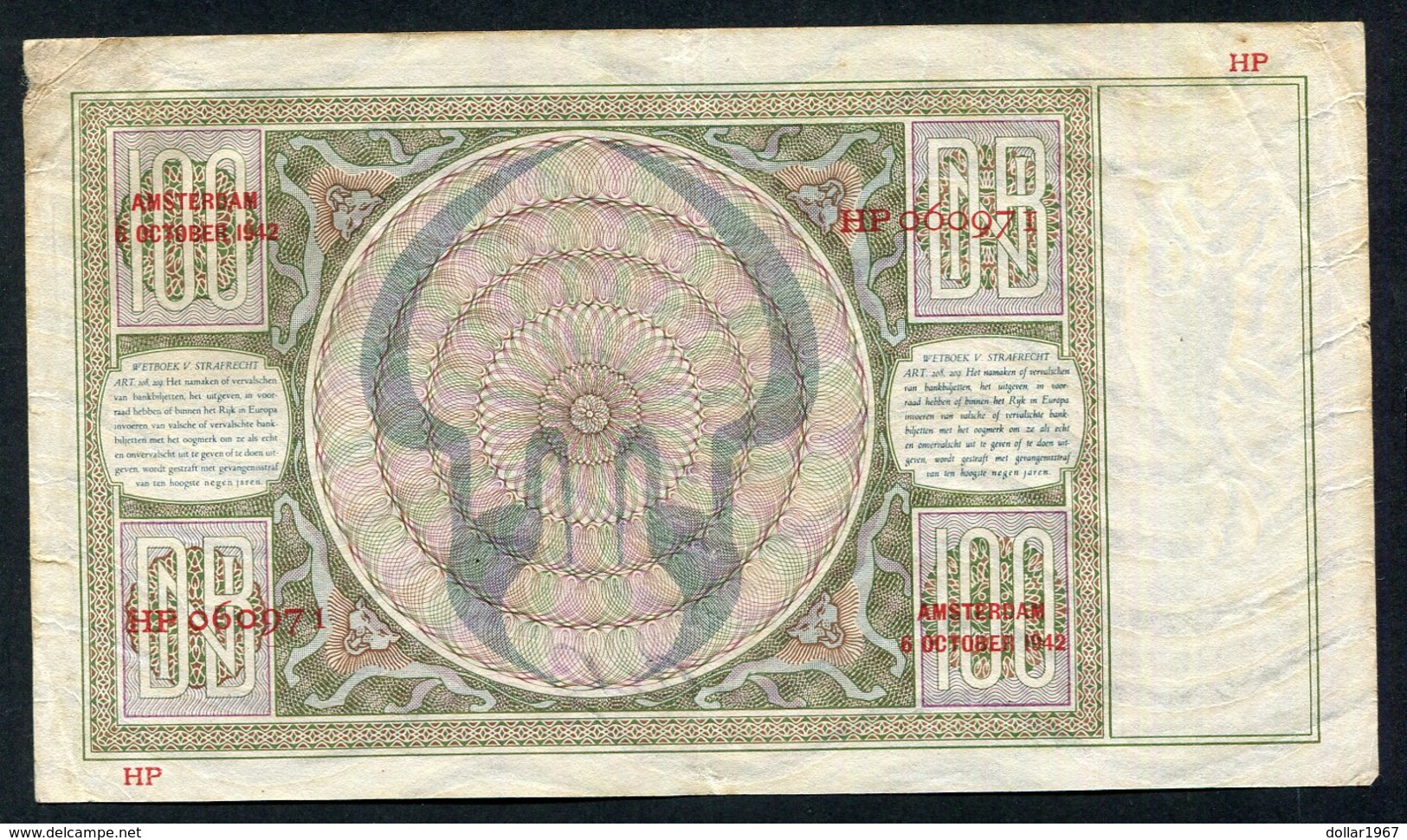 Netherlands  - 3 X 100 Gulden 1930 I 'Luitspelende Vrouw' / Op Nummers  - See The 2 Scans For Condition.(Originalscan ) - [1] …-1815: Vor Dem Königreich
