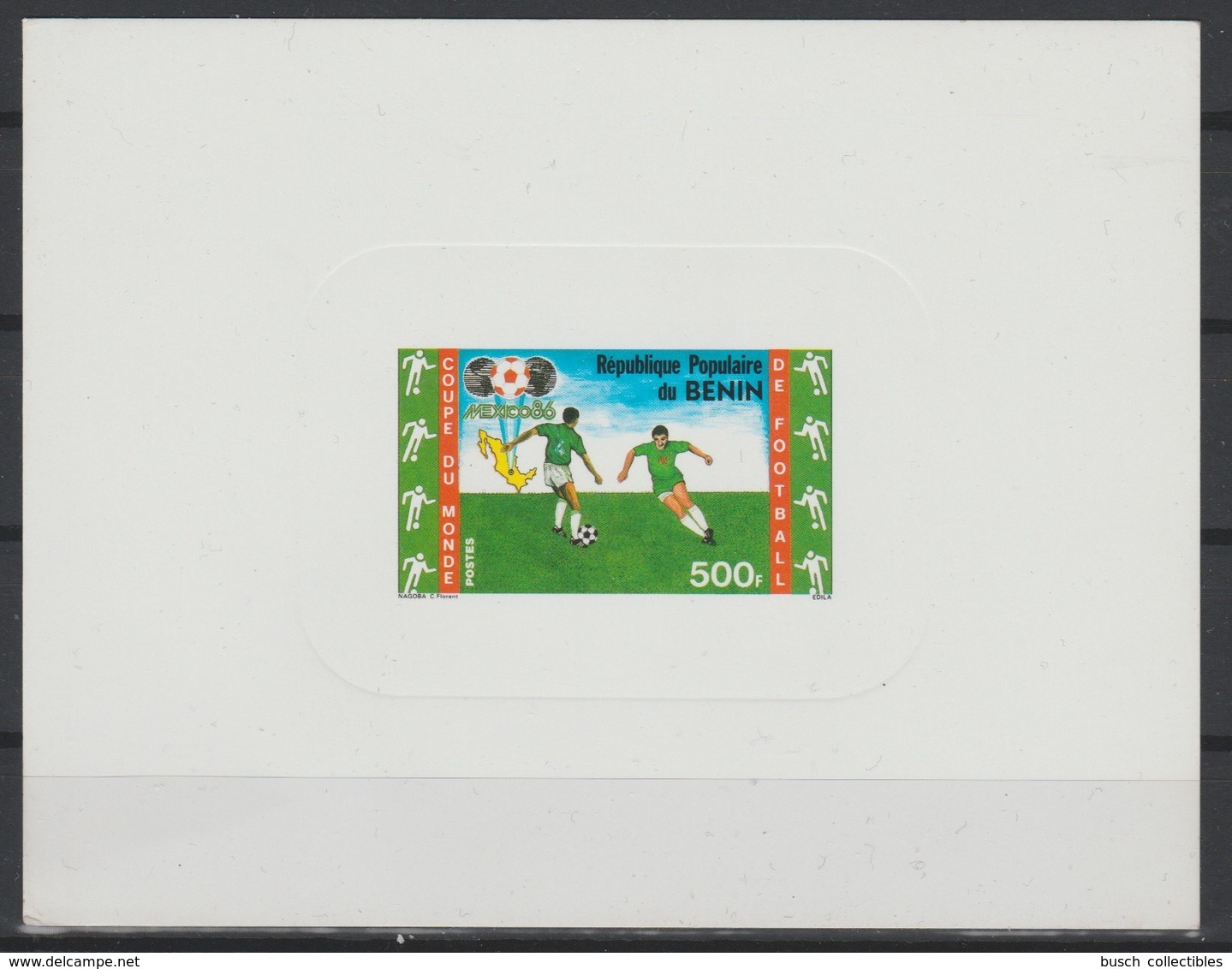 Bénin 1986 Mi. 440 Epreuve De Luxe Proof FIFA Football World Cup Fußball WM Soccer Coupe Du Monde Mexique Mexico Mexiko - 1986 – Mexico