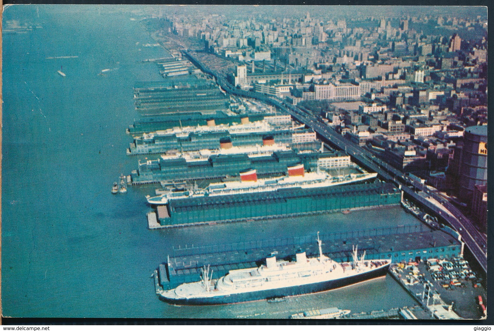 °°° 19732 - USA - NY - NEW YORK - HUDSON RIVER PIERS - 1964 With Stamps °°° - Hudson River