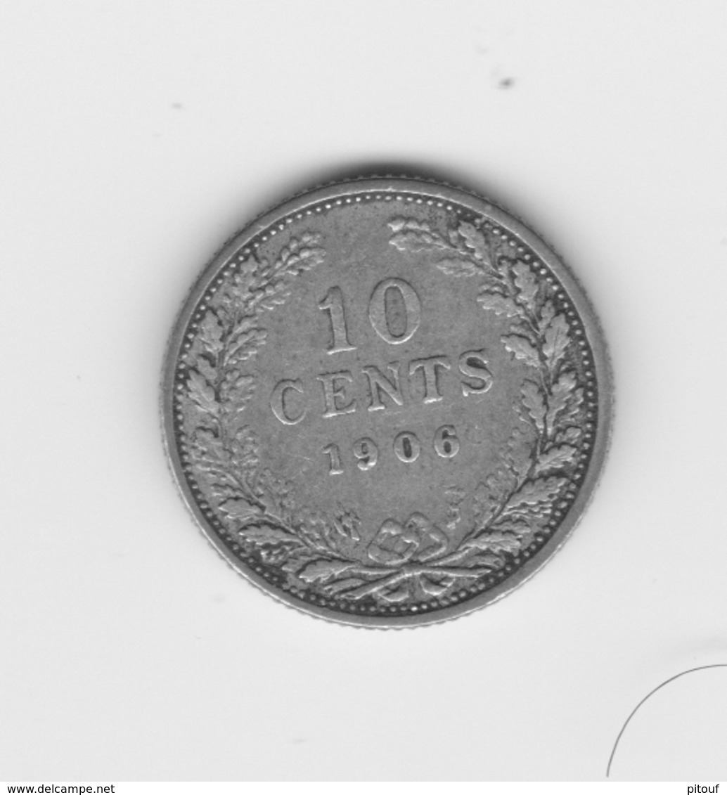 10 Cents Pays Bas 1906  TTB+ - 10 Cent