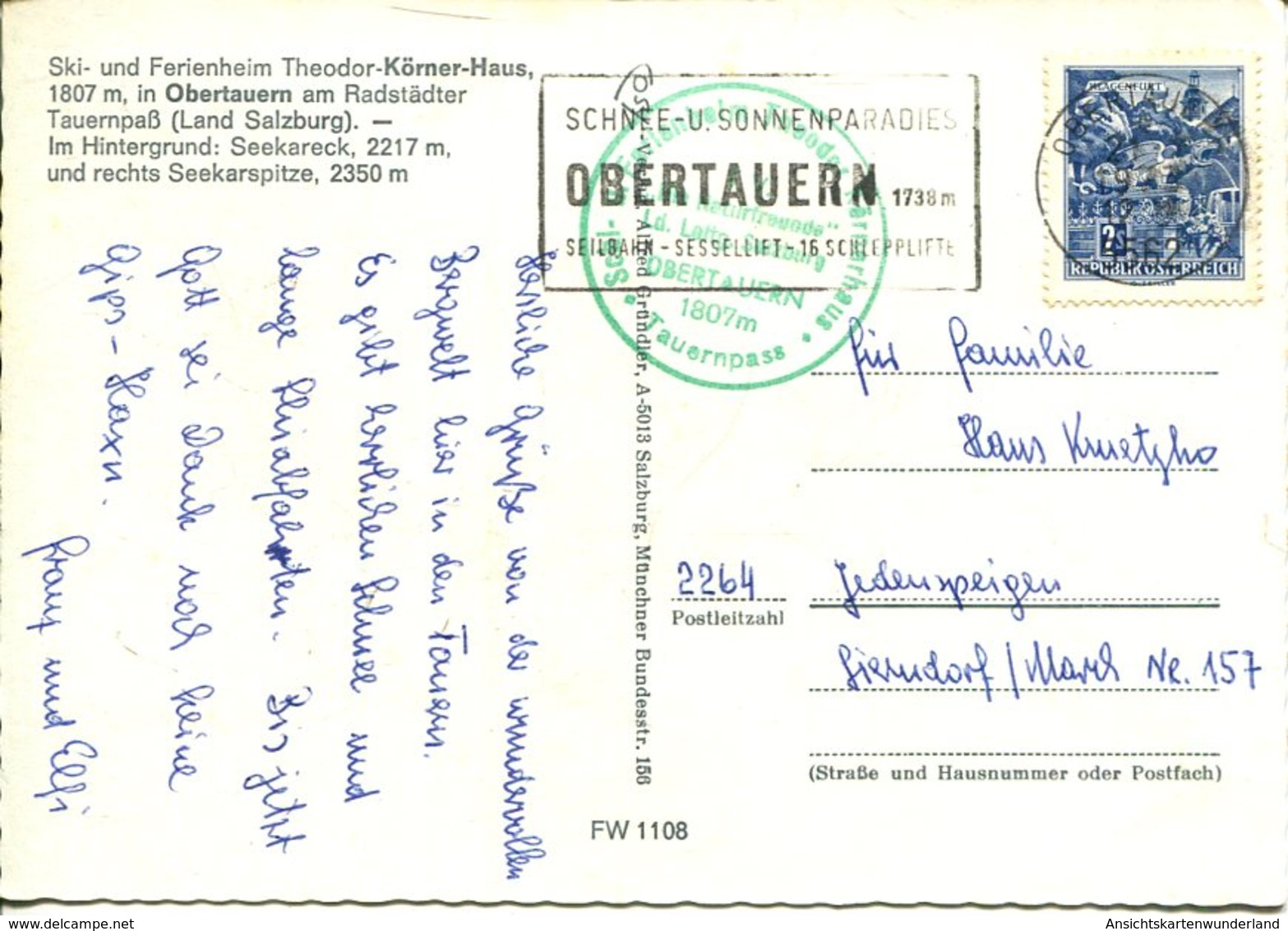 009027 Obertauern - Ski- Und Ferienheim Theodor-Körner-Haus - Obertauern