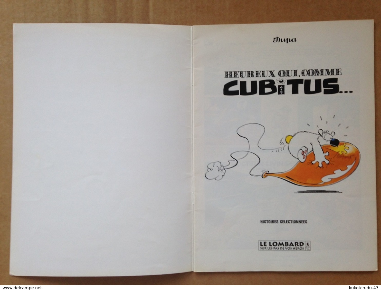 BD - Heureux Qui Comme Cubitus - Dupa - Publicité (1994) - Cubitus