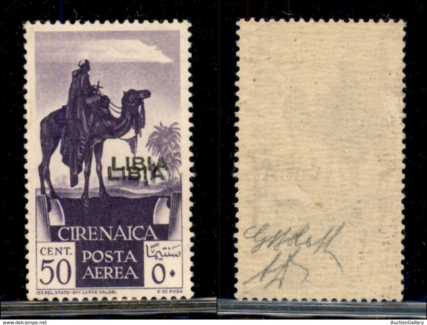 COLONIE - LIBIA - 1936 - 50 Cent (27) Con Doppia Soprastampa - Gomma Integra - G. Bolaffi + Diena + Cert. AG (11.250) - Otros & Sin Clasificación