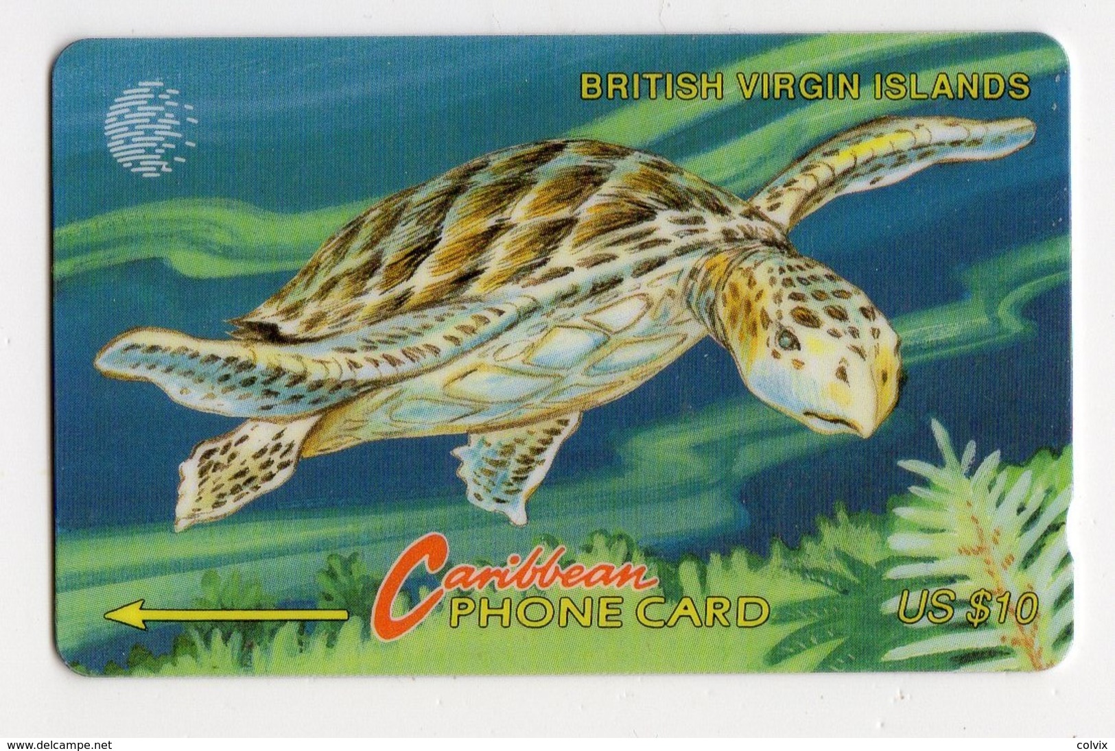 ILES VIERGES CABLE & WIRELESS  REF MV CARD BVI-20B CN 20CBVB DATE 1994 TORTUE - Turtles