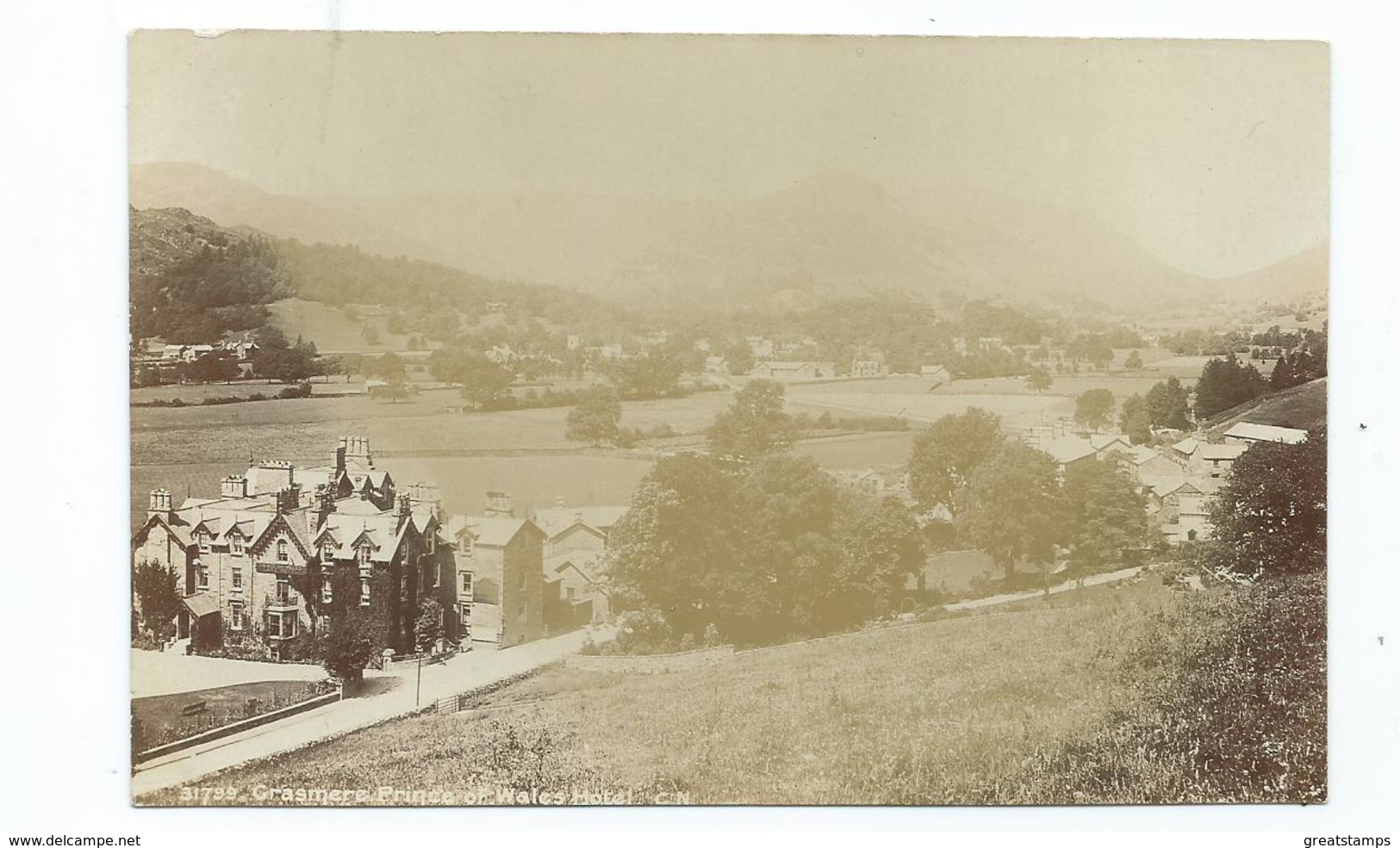 Postcard Grasmere Prince Of Wales Hotel Old Rp By Photochrom Co .ltd - Grasmere