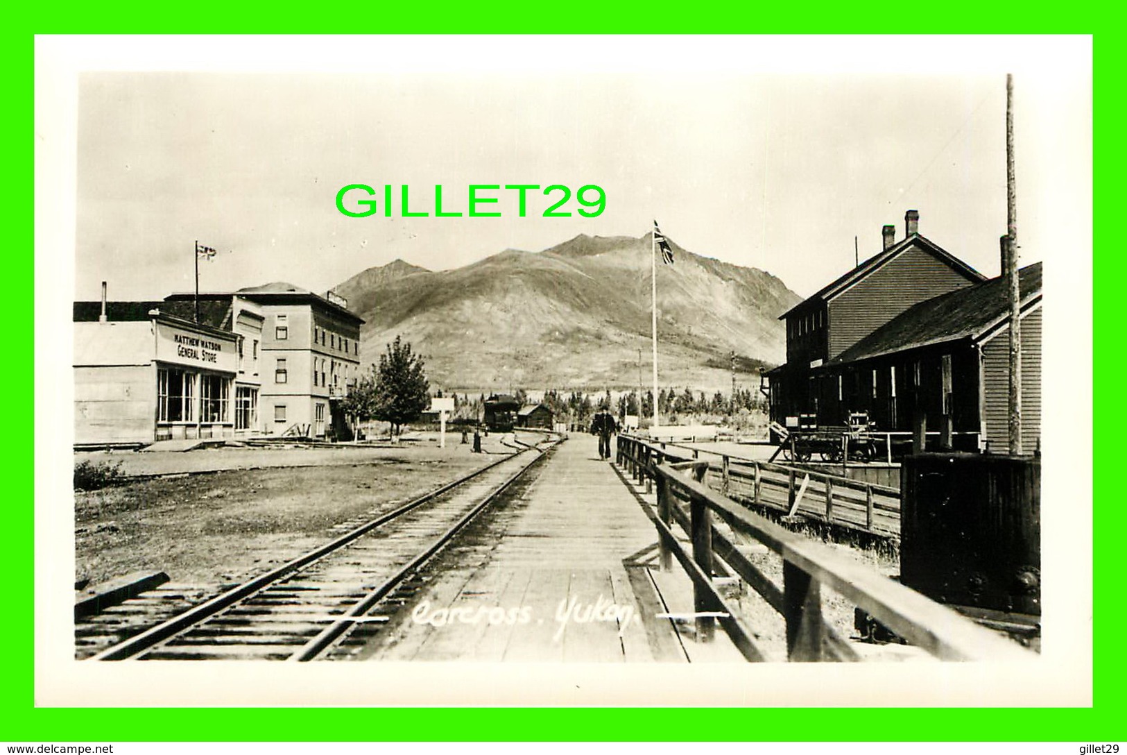 YUKON - CARCROSS - MATTHEW WATSON GENERAL STORE - ANIMATED - REAL PHOTOGRAPH - - Yukon