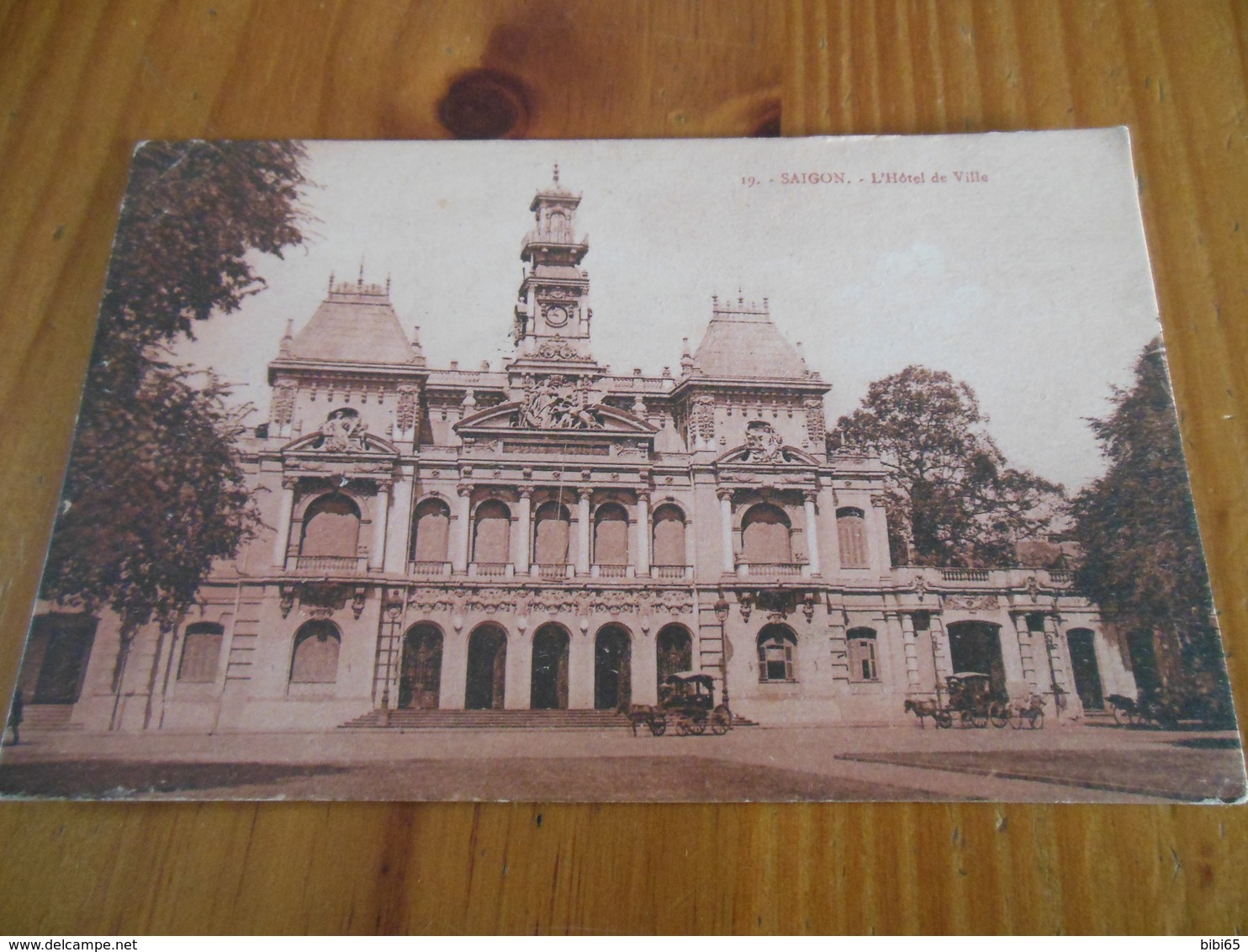 CANTON  TIMBRE SURCHARGE 4 CENTS JANVIER 1924 DEPART SAIGON COCHINCHINE RECTO HOTEL DE VILLE SAÏGON - Covers & Documents