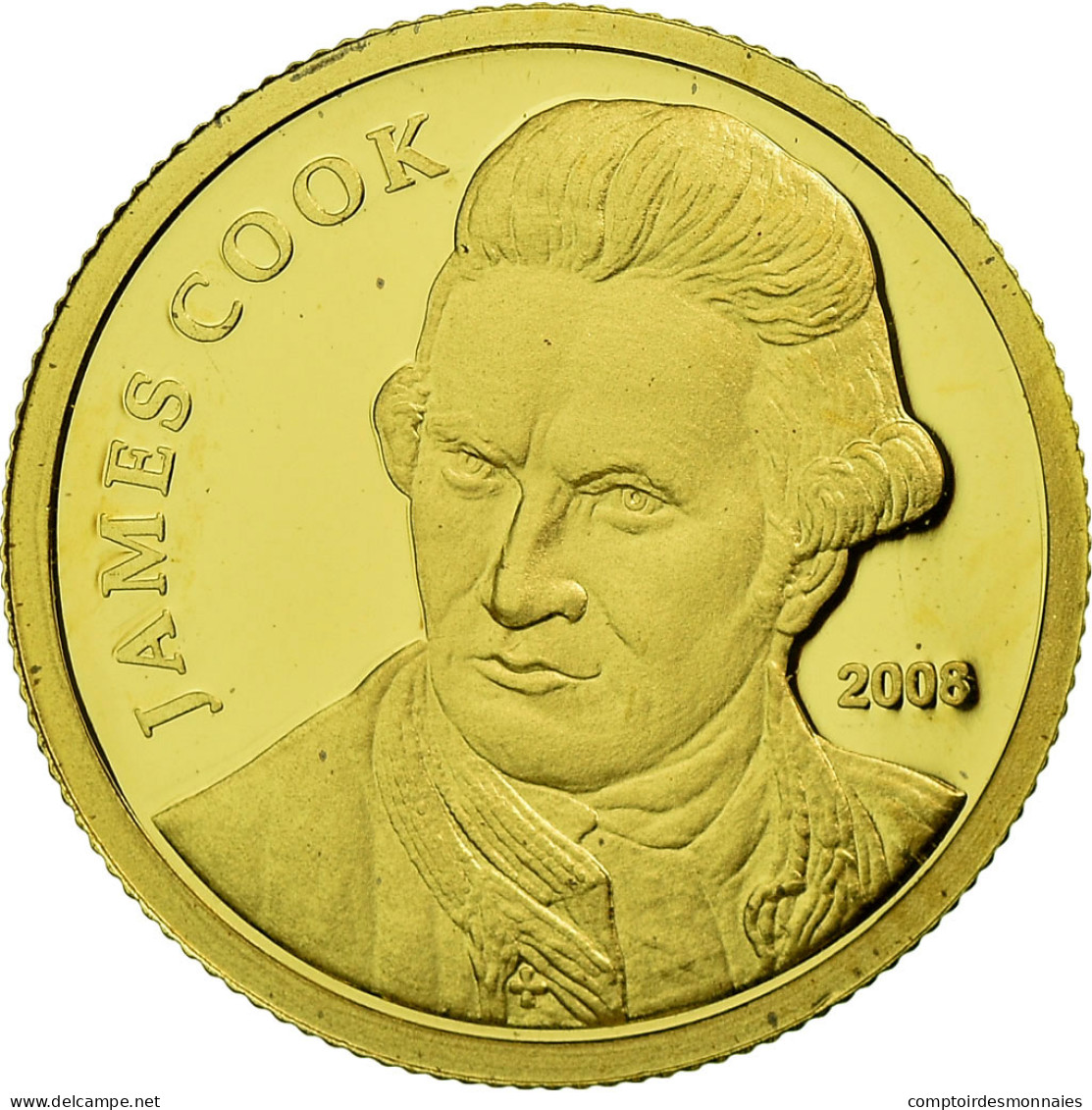 Monnaie, Îles Cook, Capt. James Cook, 10 Dollars, 2008, Franklin Mint, Proof - Cookeilanden