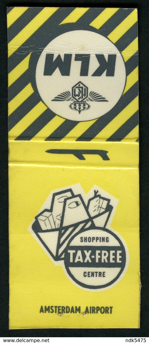 MATCHBOOK : KLM - ROYAL DUTCH AIRLINES - AMSTERDAM INTERNATIONAL AIRPORT - TAX FREE SHOPPING CENTRE - Matchboxes