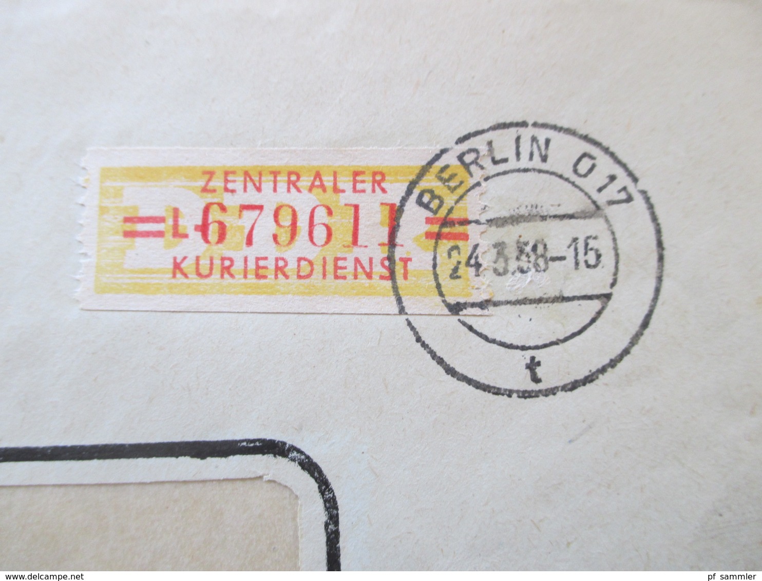 DDR 1958 Dienstpost ZKD Wertstreifen Nr. 17 EF Firmenumschlag WMW Export Berlin 017 Nach Beeskow - Autres & Non Classés