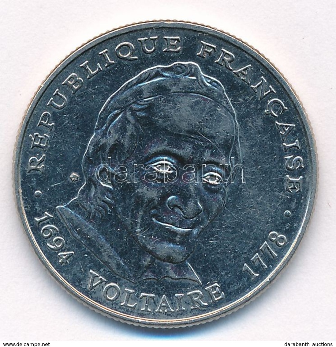 Franciaország 1994. 5Fr Cu-Ni "Voltaire" T:1- France 1994. 5 Francs Cu-Ni "Voltaire" C:AU Krause KM#1063 - Unclassified