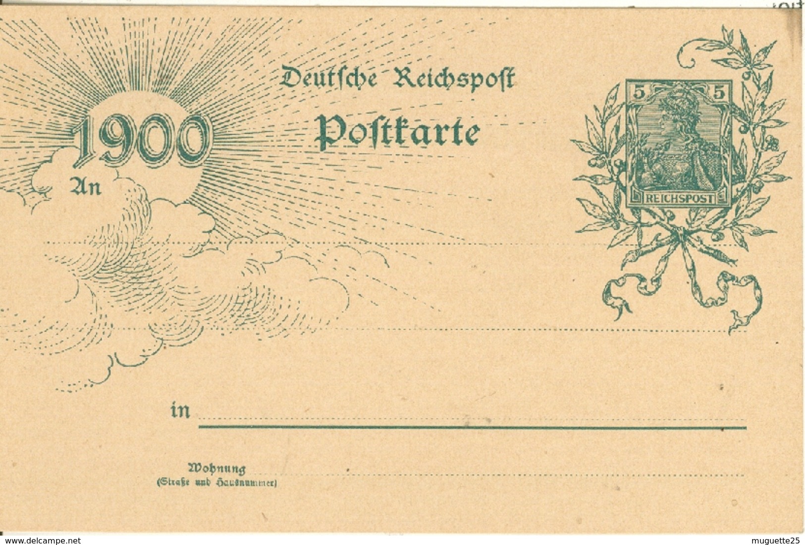 Entier Postal D’Allemagne  Année 1900  Type Germania - Postales Privados - Nuevos