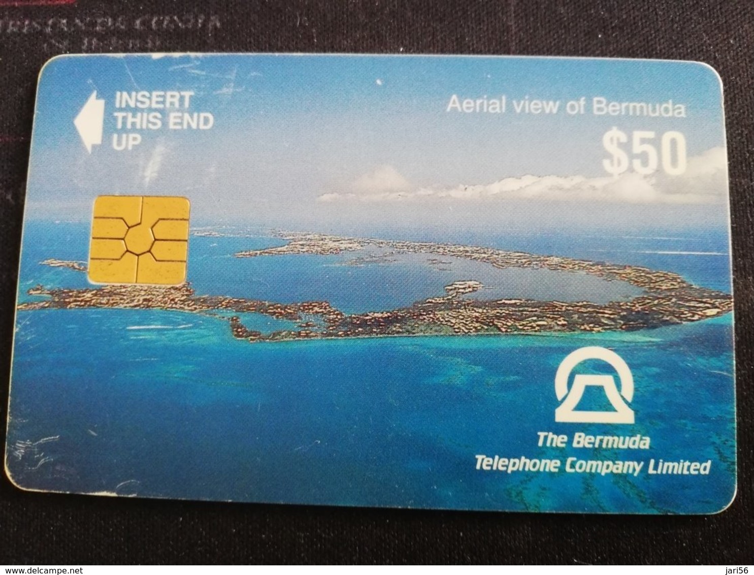 BERMUDA $50,- CHIPCARD  AERIAL VIEW OF BERMUDA   (RRRR)   Fine Used Card  ** 849 ** - Bermude