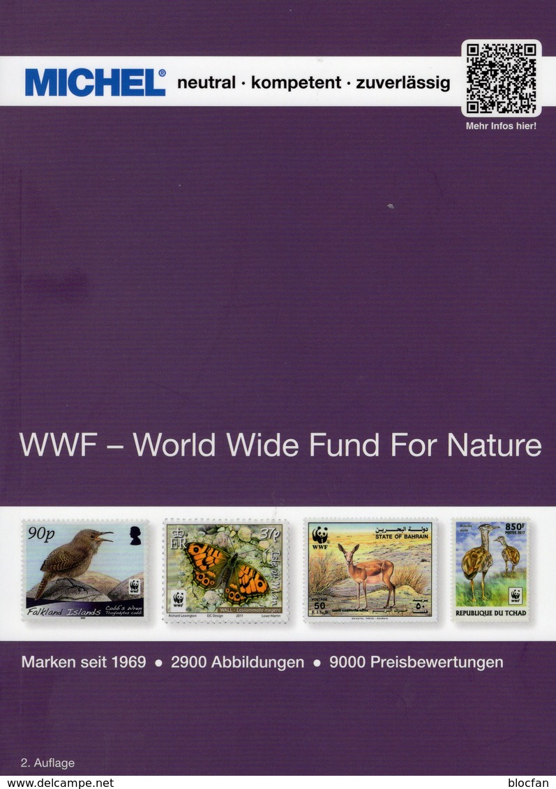 Natur-/Tierschutz MICHEL 2020 ** 50€ WWF Topic Stamp Catalogue Of World Wide Fund For Nature ISBN 978-3-95402-298-4 - Animaux