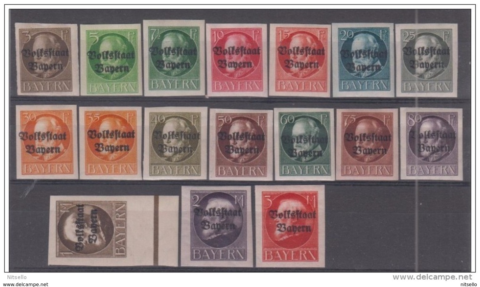 LOTE 728  /// (C130)   ALEMANIA  BABIERA   YVERT Nº: 116B/135B*MH  //  CATALOG/COTE: 15,50€ - Mint