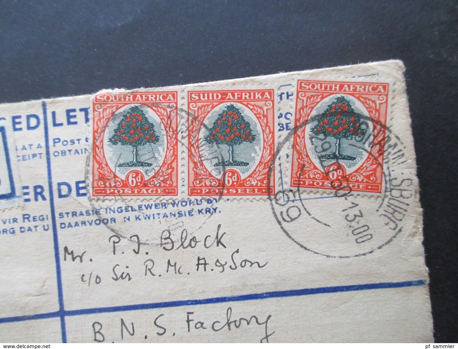 GB Kolonie Süd Afrika / South Afrika Registered Letter 1960 Johannesburg 1 Nach Pontypool England Air Mail / Luftpost - Briefe U. Dokumente