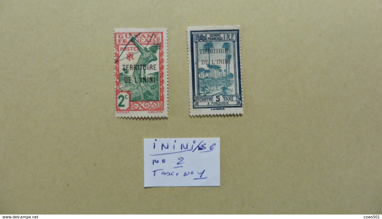 France (ex-colonies & Protectorats) >Inini :2 Timbres Nsg - Sonstige & Ohne Zuordnung