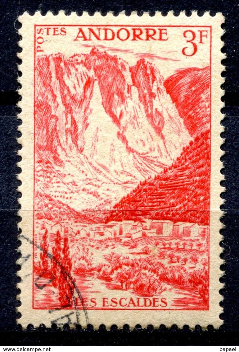 N° Yvert & Tellier 140 - Timbre D'Andorre Français (1955-58) (Oblitéré) - Paysages - Les Escaldes - Used Stamps