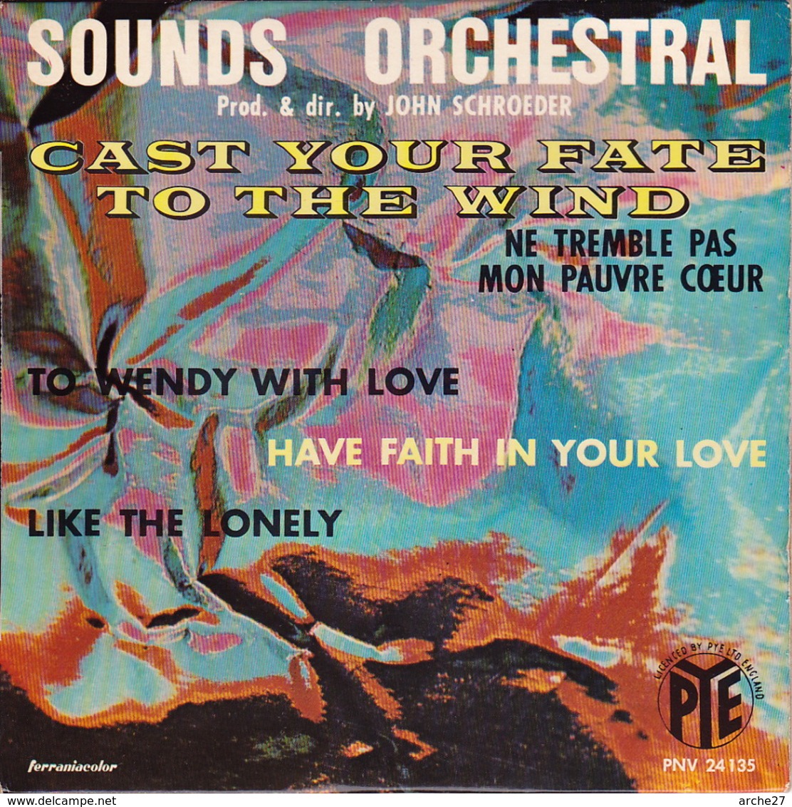 SOUNDS ORCHESTRAL - EP - 45T - Disque Vinyle - Cast Your Fate To The Wind - Musicals