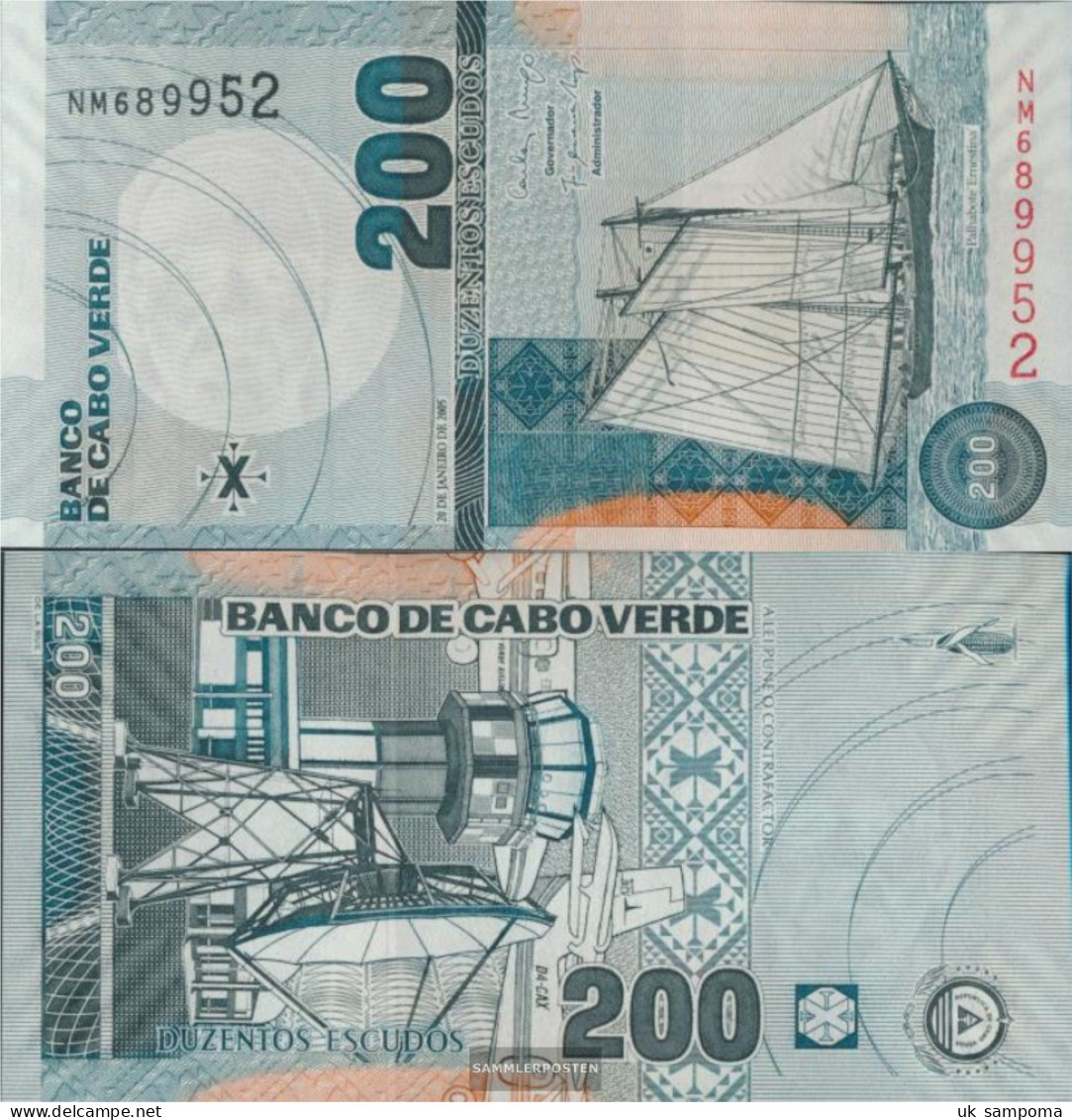 Cape Verde Pick-number: 68a Uncirculated 2005 200 Escudos Segelboot - Cap Verde