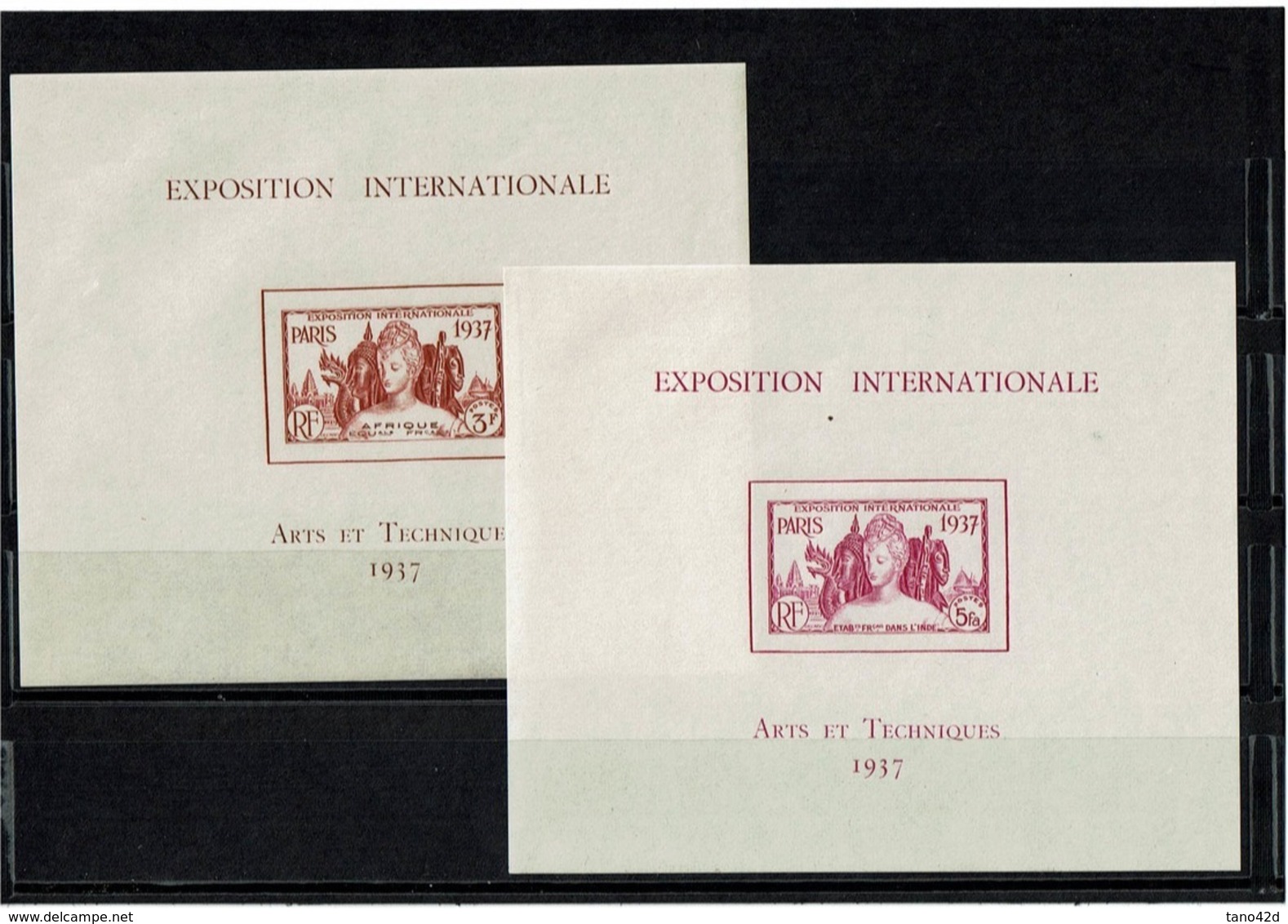 CTN62/DIV - GRANDES SERIES COLONIALES -EXPO INT.LE 1937 24 BF ** TTB COTE EUR 630