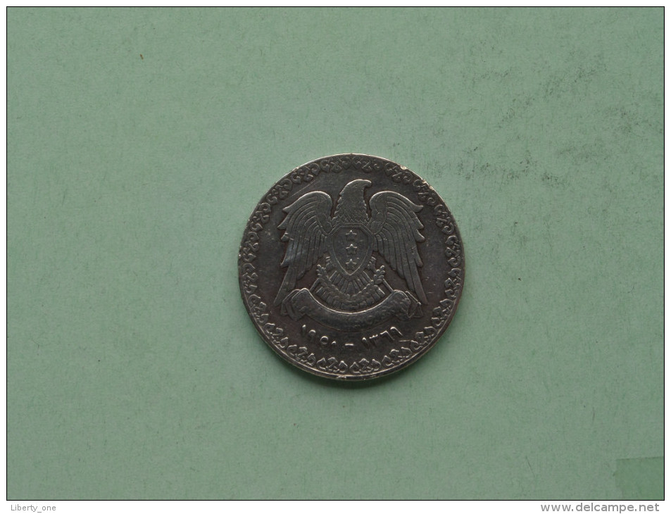 1950 / 1369 - 1 Lira / KM 85 ( Silver / Uncleaned - For Grade, Please See Photo ) ! - Syrien