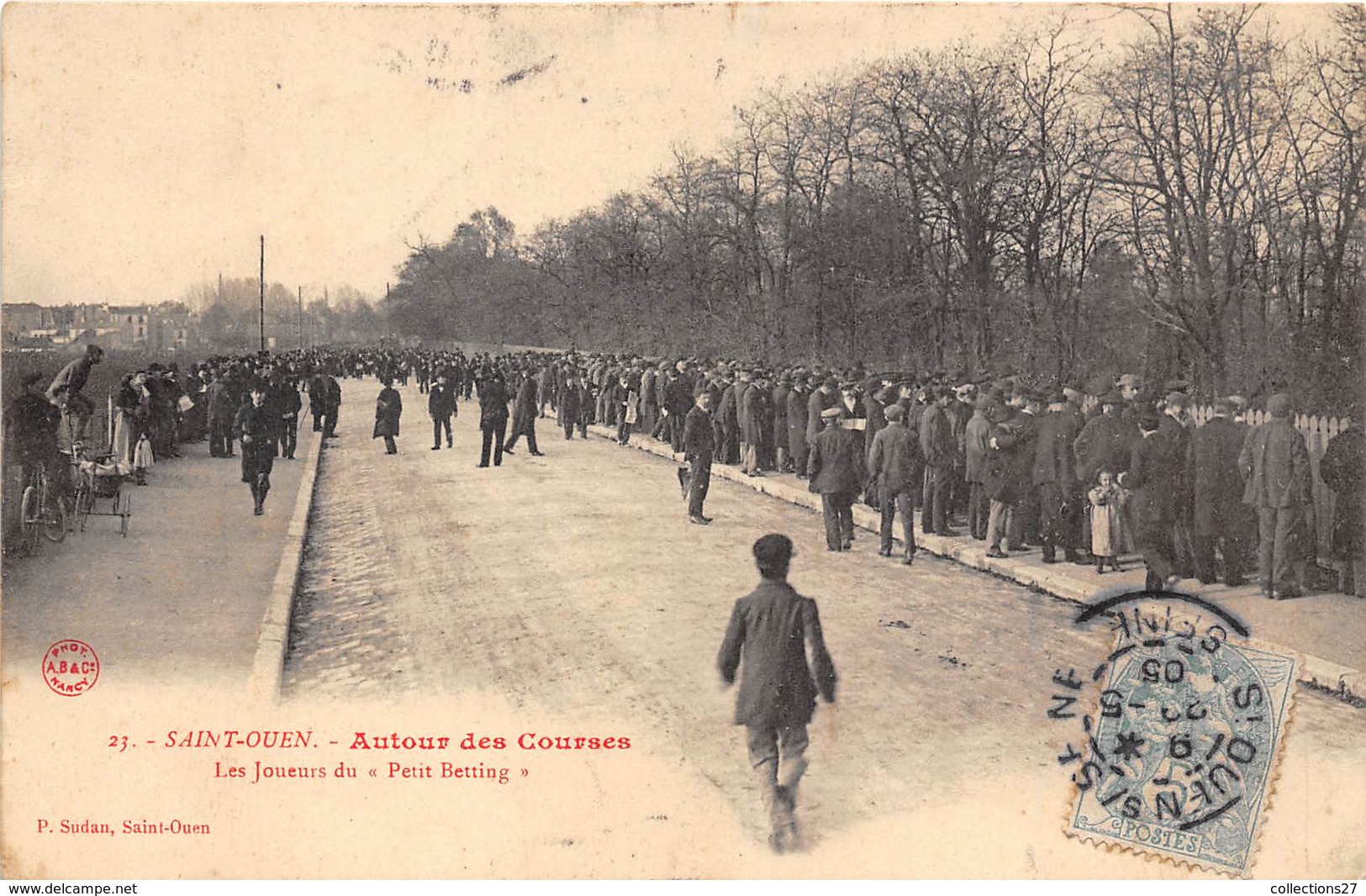 93-SAINT-OUEN-AUTOUR DES COURSES, LES JOEUEURS DU " PETIT BETTINS " - Saint Ouen