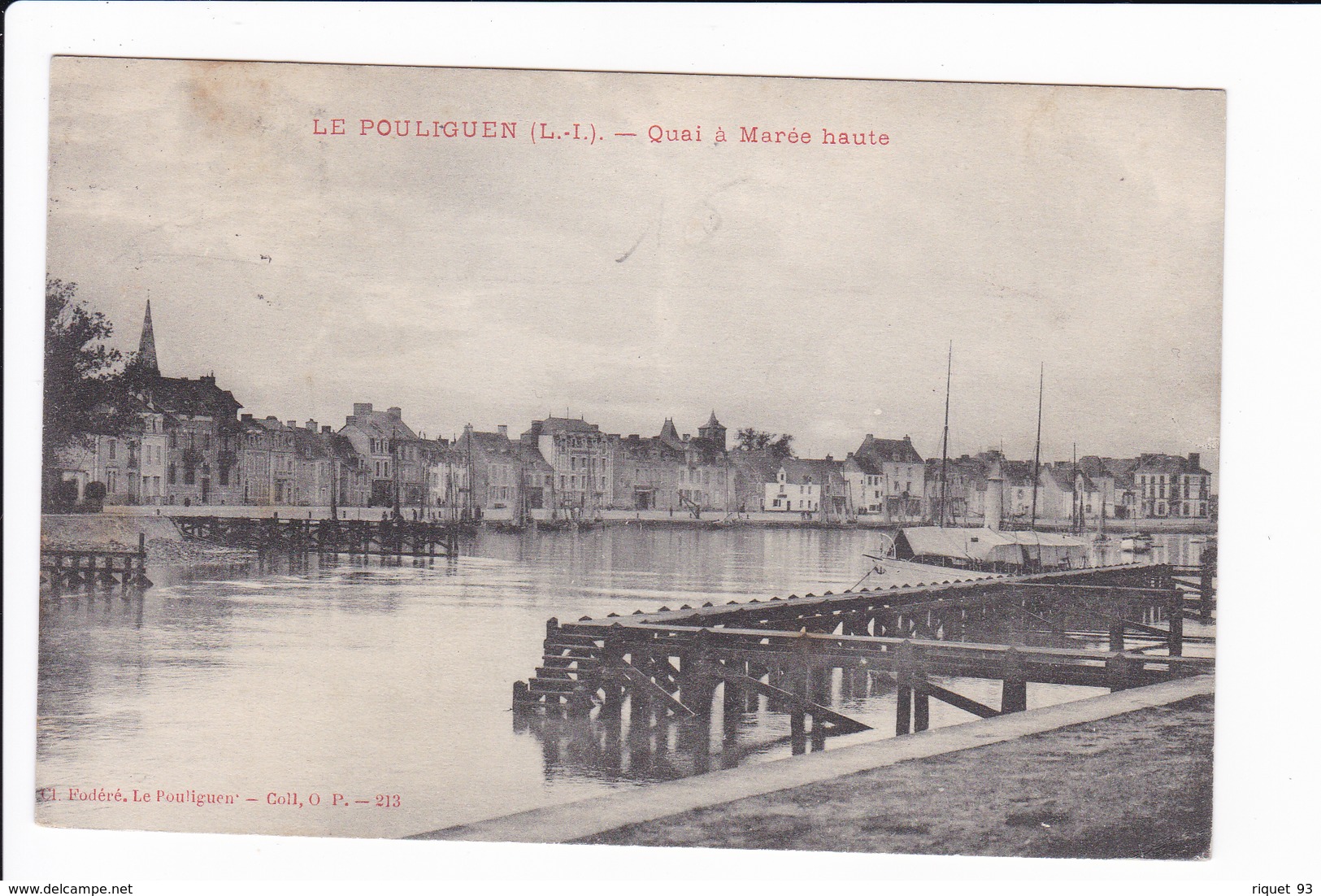 LE POULIGUEN - Quai à Marée Haute - Le Pouliguen