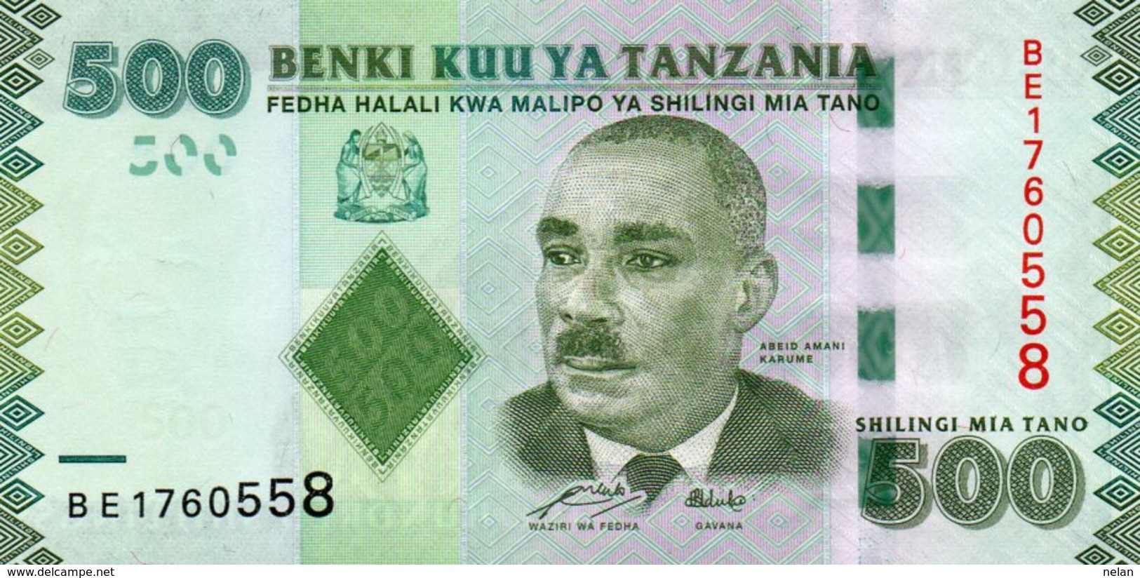 TANZANIA 500 SHILINGI 2010 P-40  Unc - Tansania