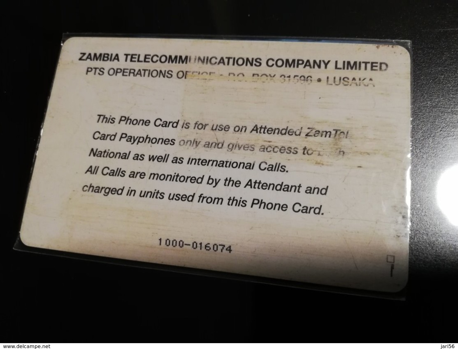 ZAMBIA  CHIPCARD  1000 UNITS   FINE USED   USER MARKS ARE NORMAL (RRR) RE USED CARD **1046** - Zambia