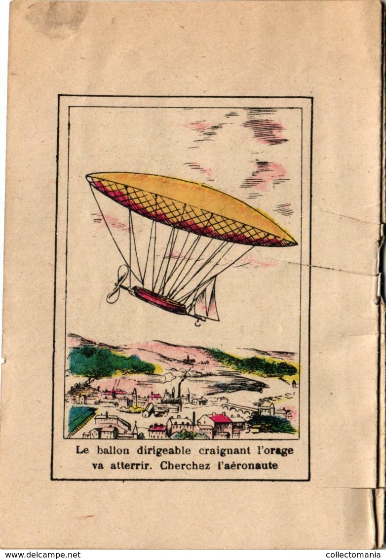 3 Folding Booklets, Many  DEVINETTES, Zoekprenten C1890 Hidden Objects Images à Chercher Questions Riddles Search 10x7cm - Brain Teasers, Brain Games