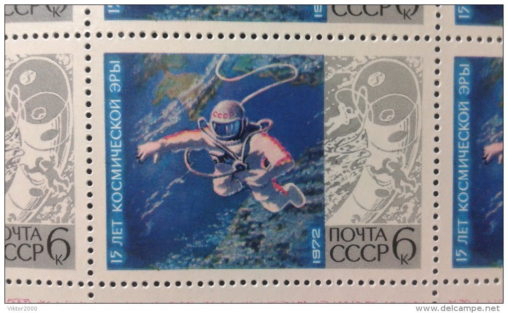 RUSSIA 1972 MNH(**) YVERT 3870-3875 space. 6 sheets