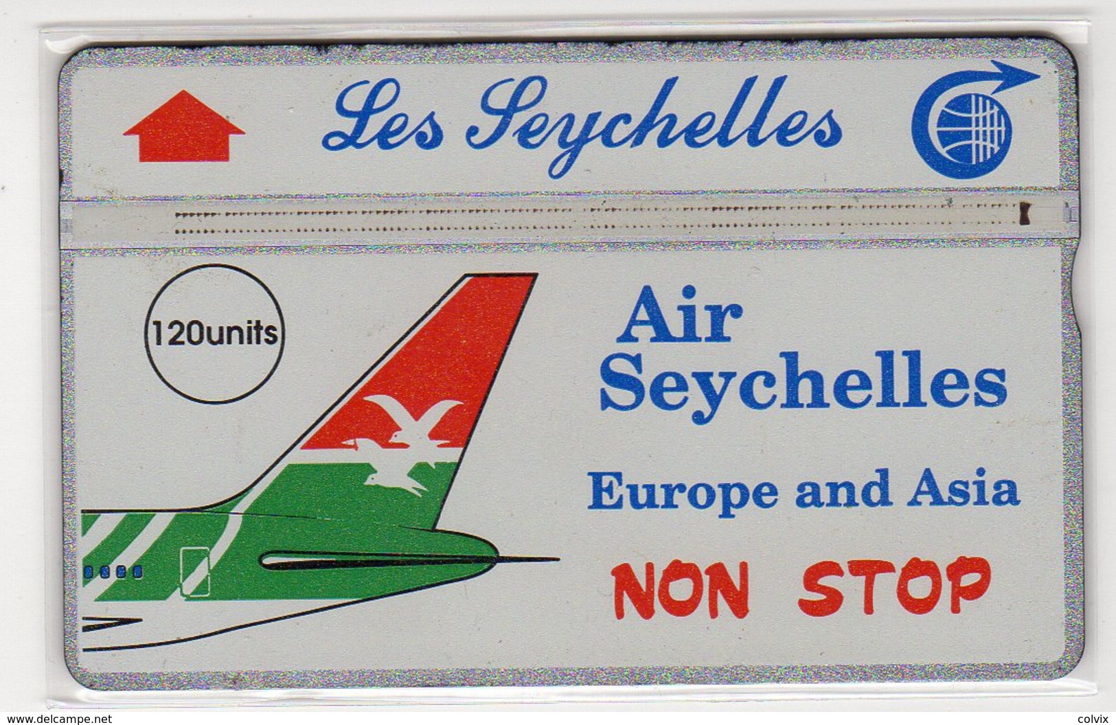 SEYCHELLES Ref MV Cards : SEY-12 120 U AIR SEYCHELLES CN 105H  Année 1991 4000ex - Seychelles