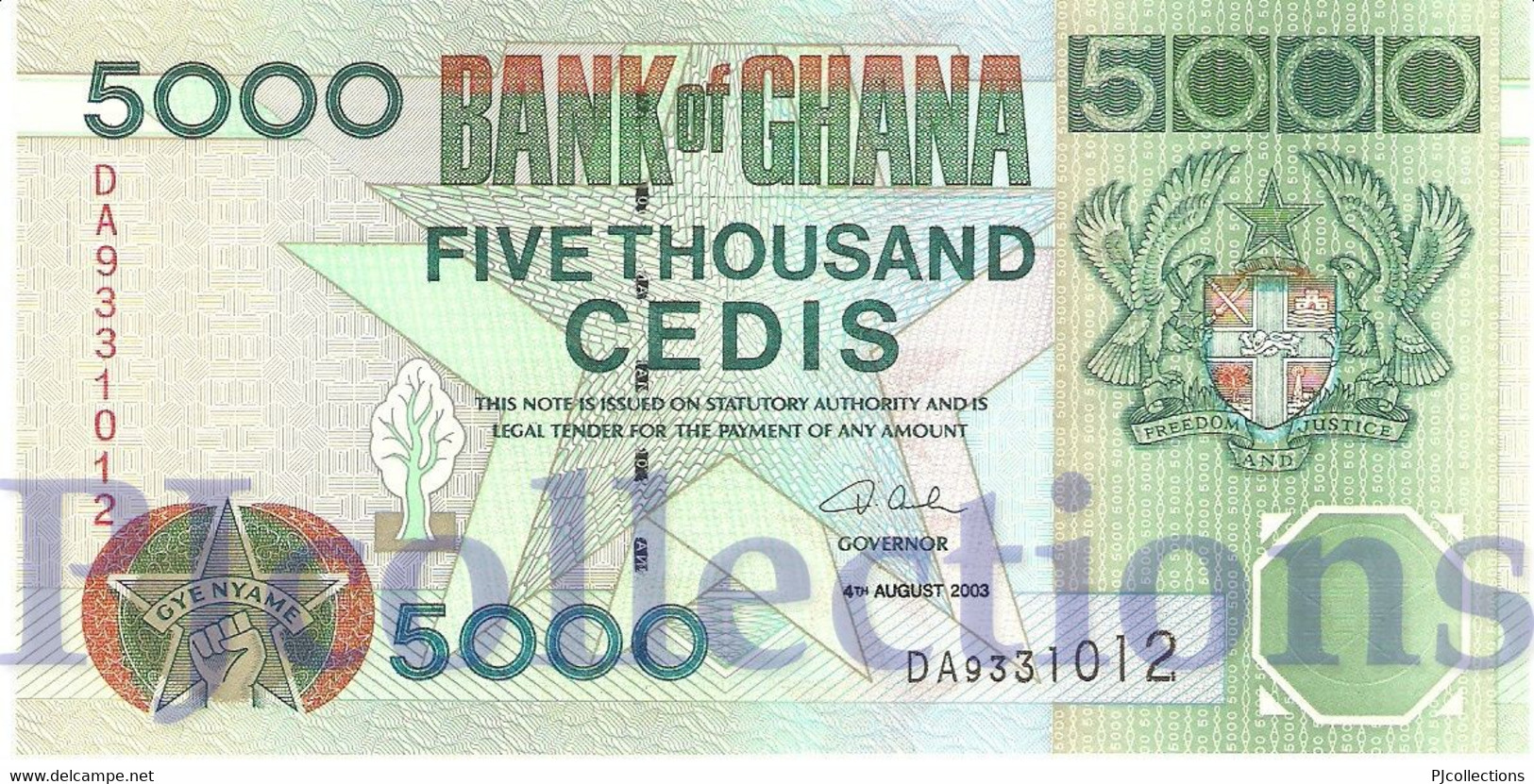 GHANA 5000 CEDIS 2003 PICK 34i UNC - Ghana