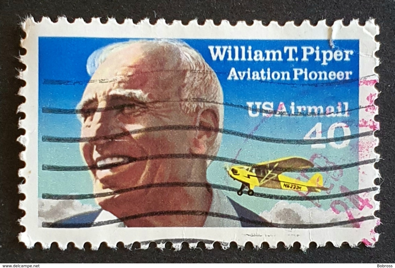 Airmail,  #C129, William T. Piper, United States Of America, USA, Used - 2b. 1941-1960 Nuevos