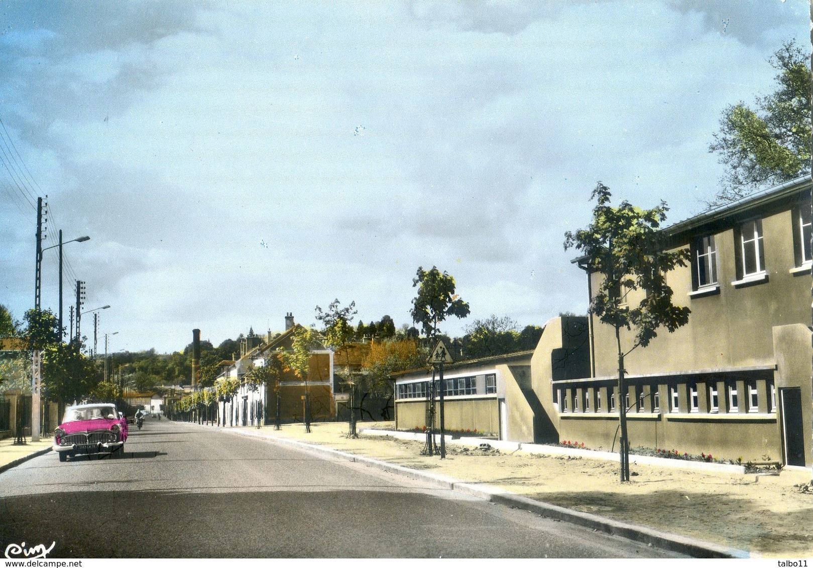 91 - Crosnes - Avenue Jean Jaures - (voiture Americaine Rose) - Crosnes (Crosne)