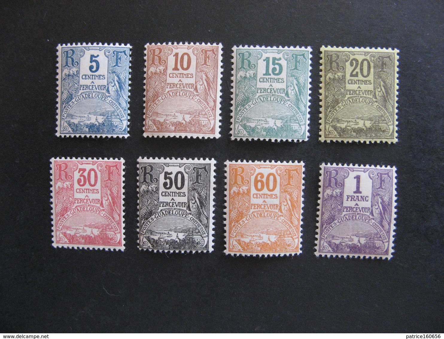 A). Guadeloupe:  TB Série Taxe N° 15 Au N° 22, Neufs X. - Timbres-taxe