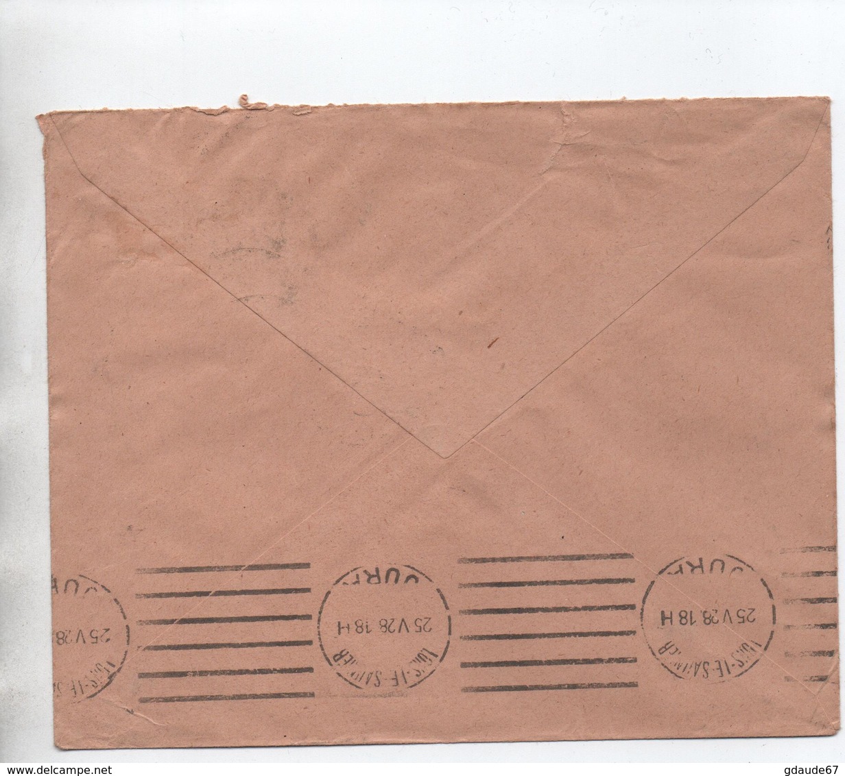 SARRE / SAARGEBIET - 1928 - ENVELOPPE COMMERCIALE TEE/ THE De SAARBRUCKEN Pour LONS LE SAUNIER (JURA) - Lettres & Documents