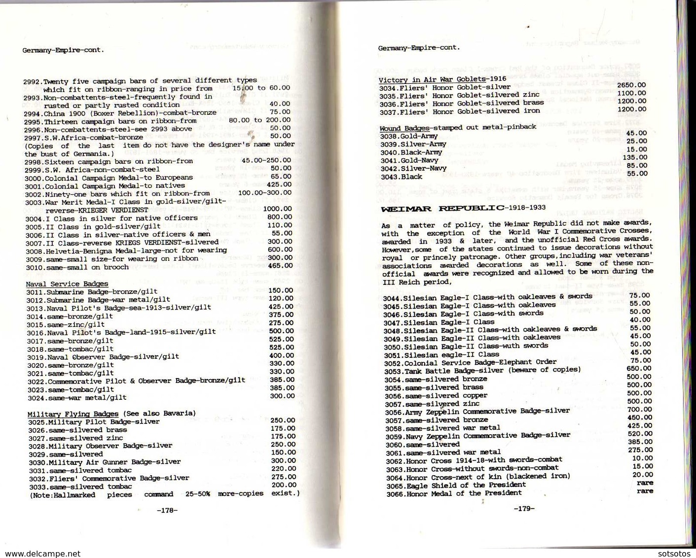 Vernon’s Collectors' Guide To Orders, Medals & Decorations (with Values) By Sydney B. Vernon - 2nd (revised) Edition1990 - Armada/Guerra