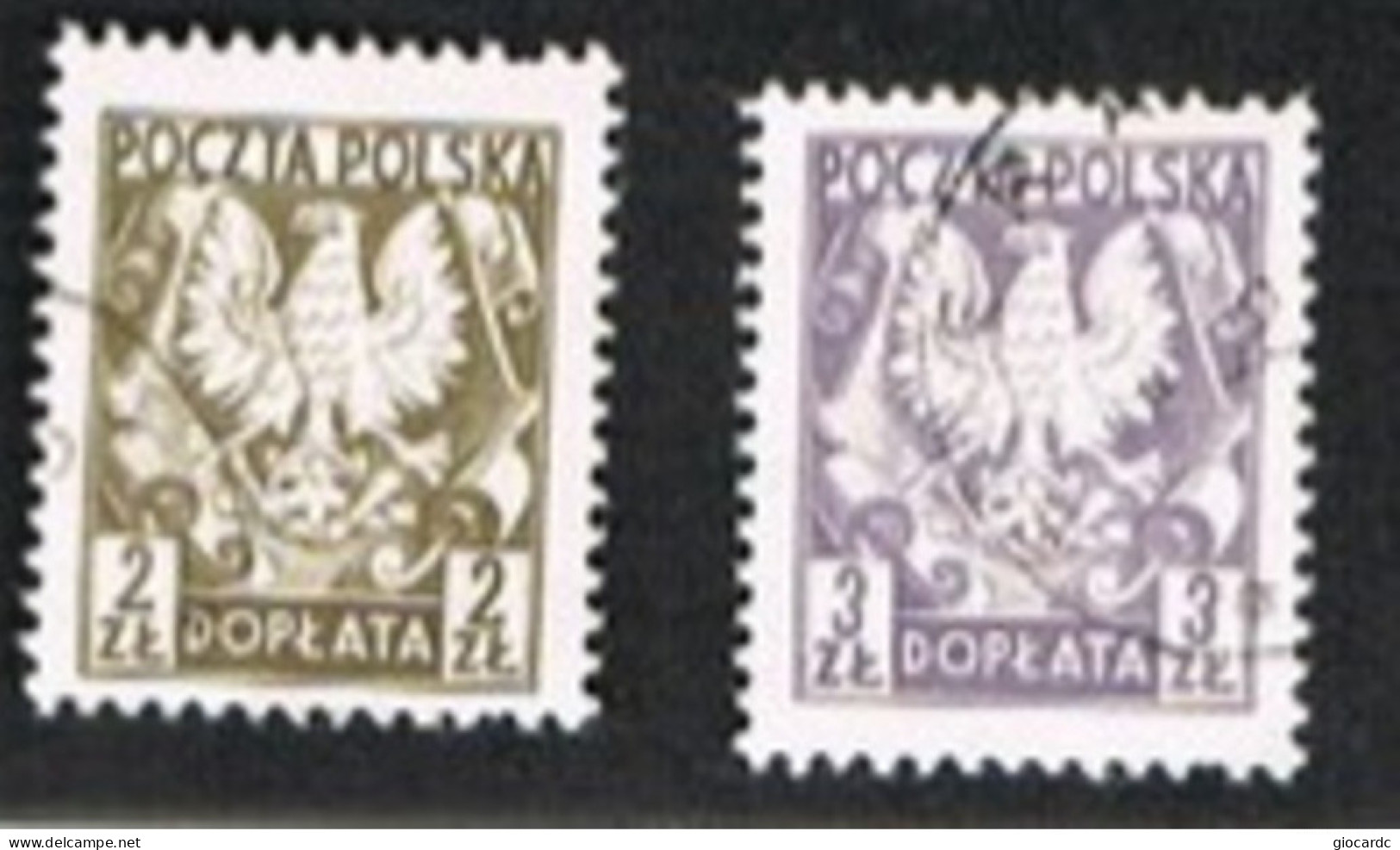 POLONIA (POLAND)   -  SG D2699.2701  - 1980 POSTAGE DUE: EAGLE      -    USED - Portomarken