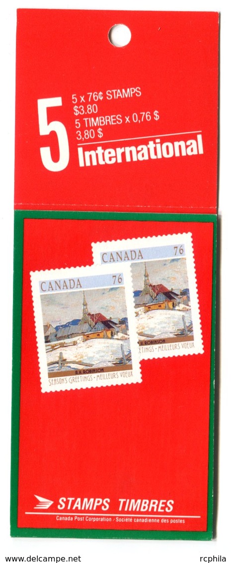 RC 16599 CANADA BK109 - 76c CHRISTMAS ISSUE CARNET COMPLET BOOKLET MNH NEUF ** - Cuadernillos Completos