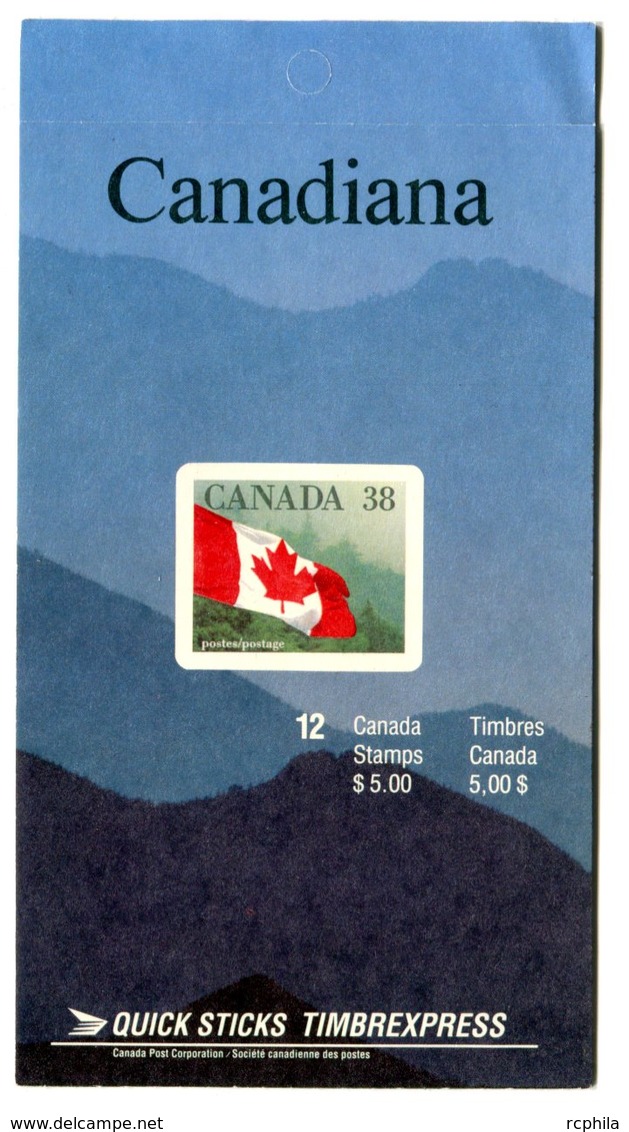 RC 16600 CANADA BK110 - 38c QUICK STICKS FLAG ISSUE CARNET COMPLET BOOKLET MNH NEUF ** - Volledige Boekjes